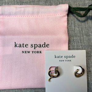 Kate Spade earrings, Tiny Twinkles collection, Initial J